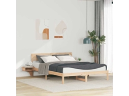Vidaxl Estrutura Da Cama Com Cabeceira Castanho 160 X 200 Cm