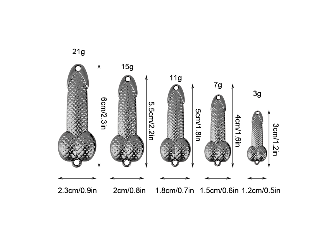Lure (attracts Fish, Metal Spoon Design) Pack Of 5 Vib Metal Spoon Lures Envelope Package 3g-7g-11...