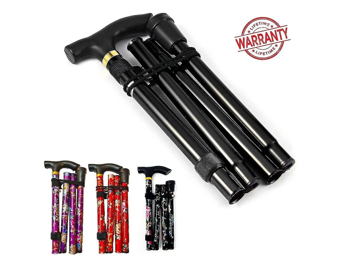 Bengala Easy Fold Cane Ajustável Mobilidade Leve Palitas Dobráveis
