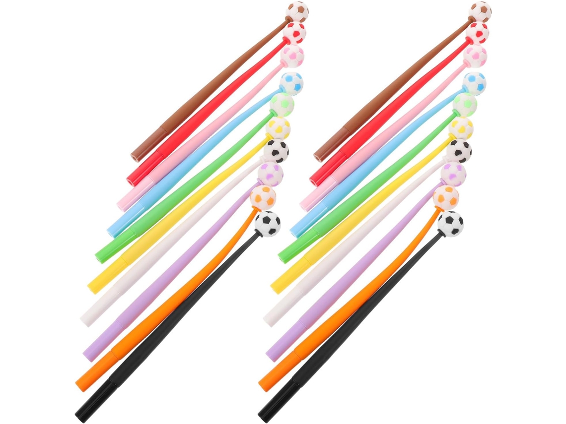 Conjunto De 20 Canetas Rollerball Em Gel Com Cabeças Jogador Futebol