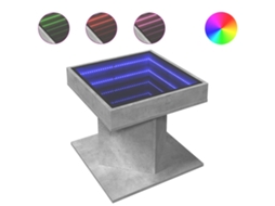 Mesa de Centro C/ Leds 50x50x45 Cm Madeira Processada MAISON EXCLUSIVE