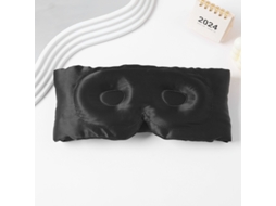 Máscara De Olhos De Seda De Dupla Face Para Dormir E Viajar Preto Inf