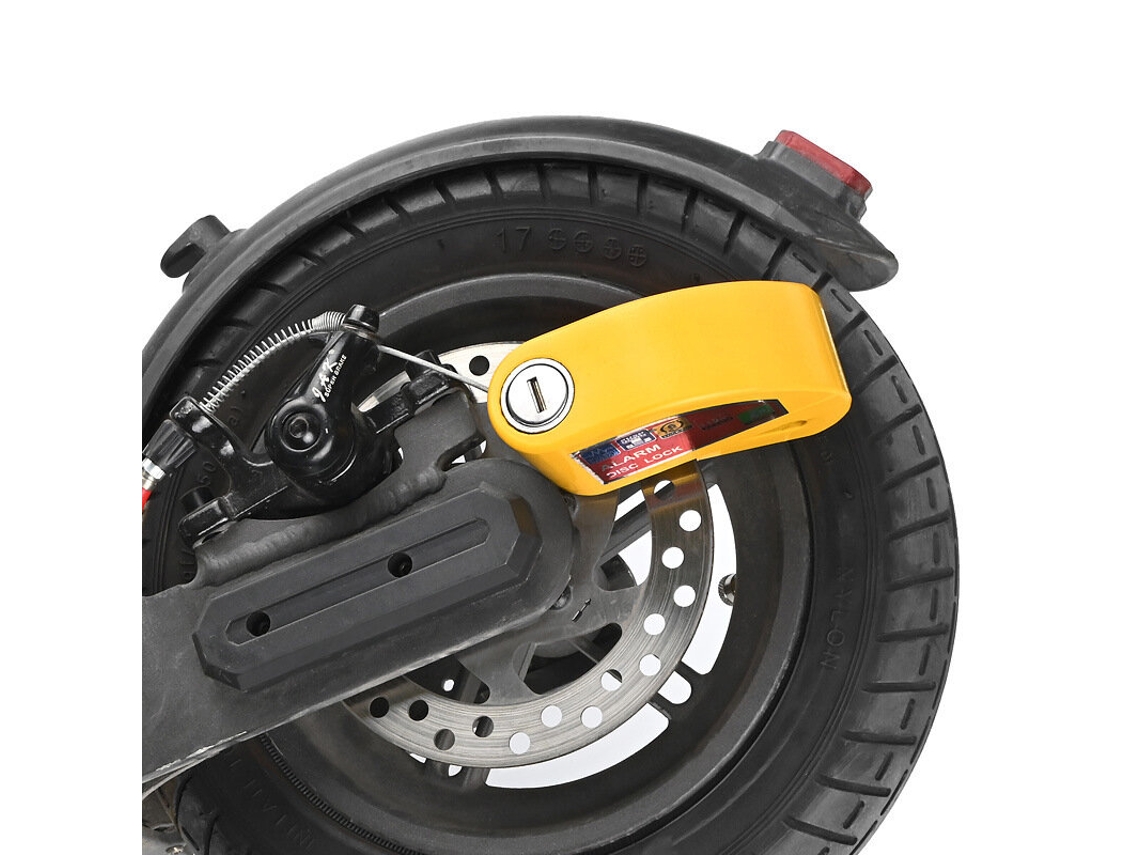 Cadeado Freio Disco Inteligente Bicicleta Alarme Sonoro 110db Proteção Antifurto Liga Alumínio À Prova D'água Trava Corda Lembrete Motocicleta