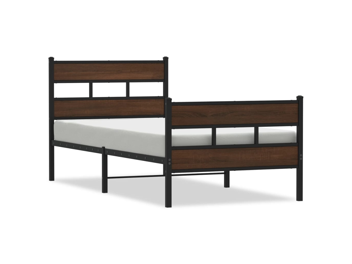 Bed Frame, Bed Frames Vidaxl Marrom Madeira Processada (80 X 200 Cm)