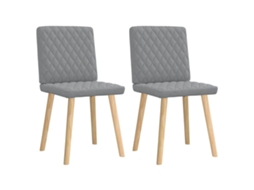 Maison Exclusive - Cadeiras De Jantar 2 Pcs Tecido Cinzento-claro