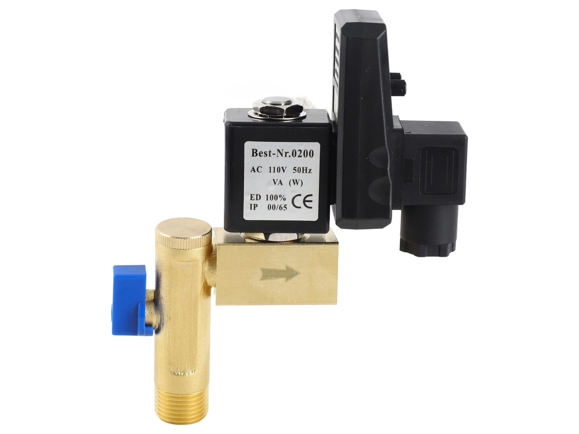 Válvula De Desagüe Automática Eletrônica Con Timer G1/2 Dn15 Para Compresores De Aire (ac110v)