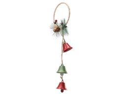 Laxiscreed Iron Bell De Natal Pintada, Decoração E Presente Natalício Com Argola De Chifre