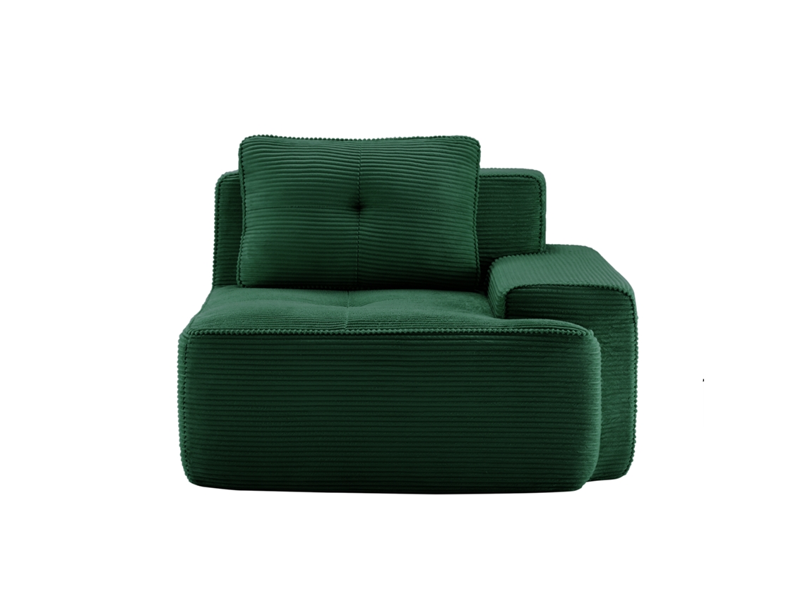 Sofá Cordelia Rsf Em Veludo Cotelê Verde Com Almofada Decorativa