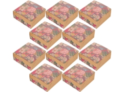Conjunto De 20 Caixas De Papel Kraft Para Embalar Doces, Com Capacidade Para 4 Muffins.