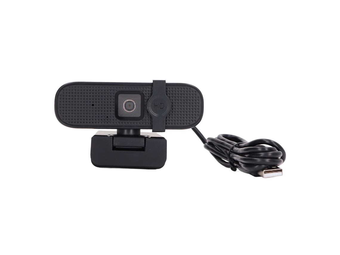 Webcam Para Pc 2k Uhd Com Microfone, Grande Angular, Usb Plug E Play, Redução De Ruído, Foco Automático E Tampa Protetora.