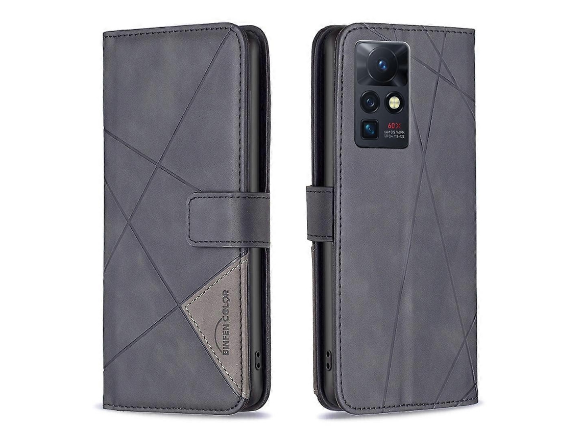 Capa De Celular Em Couro Com Textura De Losango E Fecho Magnético Para Infinix Zero X / X Pro Bf05