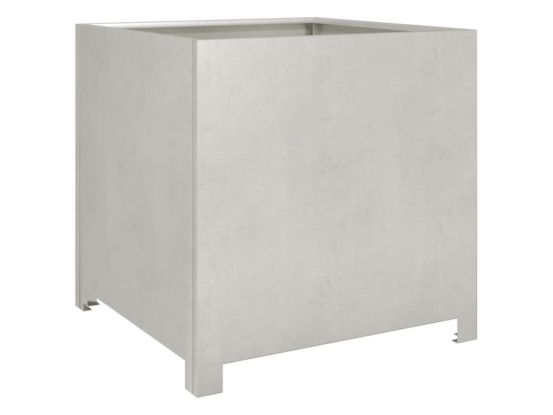Garden Planter, Garden Planters Vidaxl Prateado Aço (50 X 50 X 50 Cm)