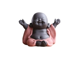 2026 estatua Del Buda Maitreya Sonriente En Cerámica, Escultura Ornamental para La Hora Del Té, Buda Miniatura Decorativo