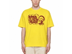 Rockinstone Rocky Movie Eat Lightning Solid Yellow Adult T-shirt Size:s