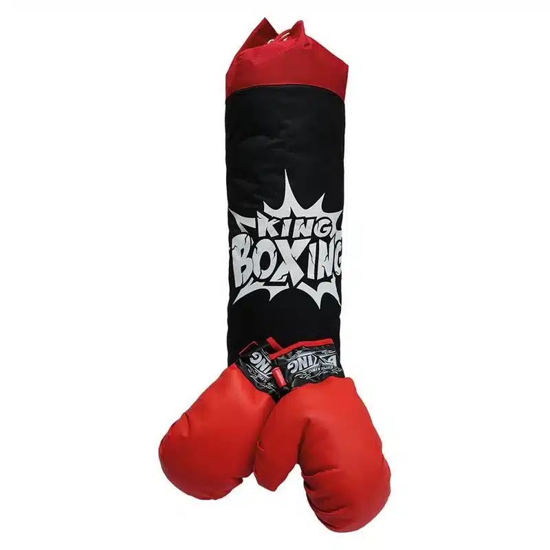 Saco De Boxeo Mediano Rojo Y Negro Con Guantes 321 3 Innovatoys Innovatoysp24