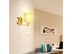 Lâmpada de parede moderna cristal abajur quarto sala corredor sconces E26/e27 S/MARCA