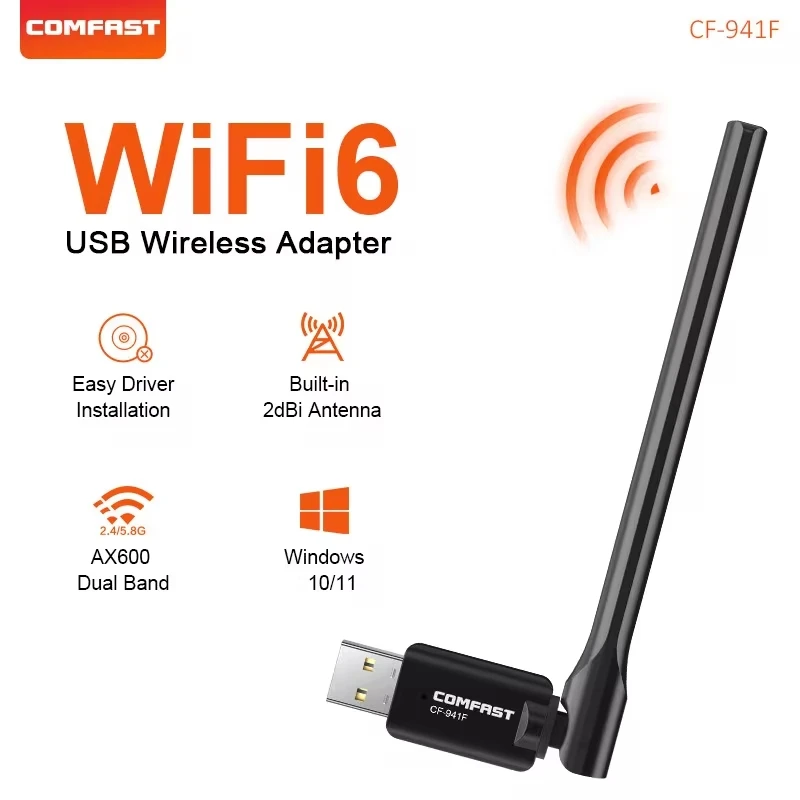 (roteador Ax3000 Mesh) Adaptador Usb Wifi 6, Placa De Rede Sem Fio Ax600, Receptor De Antena
