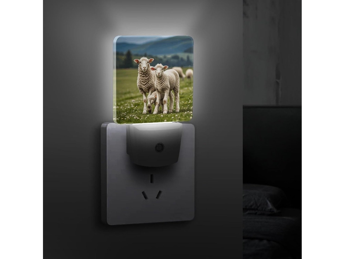 Luminária Noturna De Cordeiro E Ovelha, Retirada Da Parede, Luz Noturna Led Com Sensor Crepuscular, Luzes Noturnas