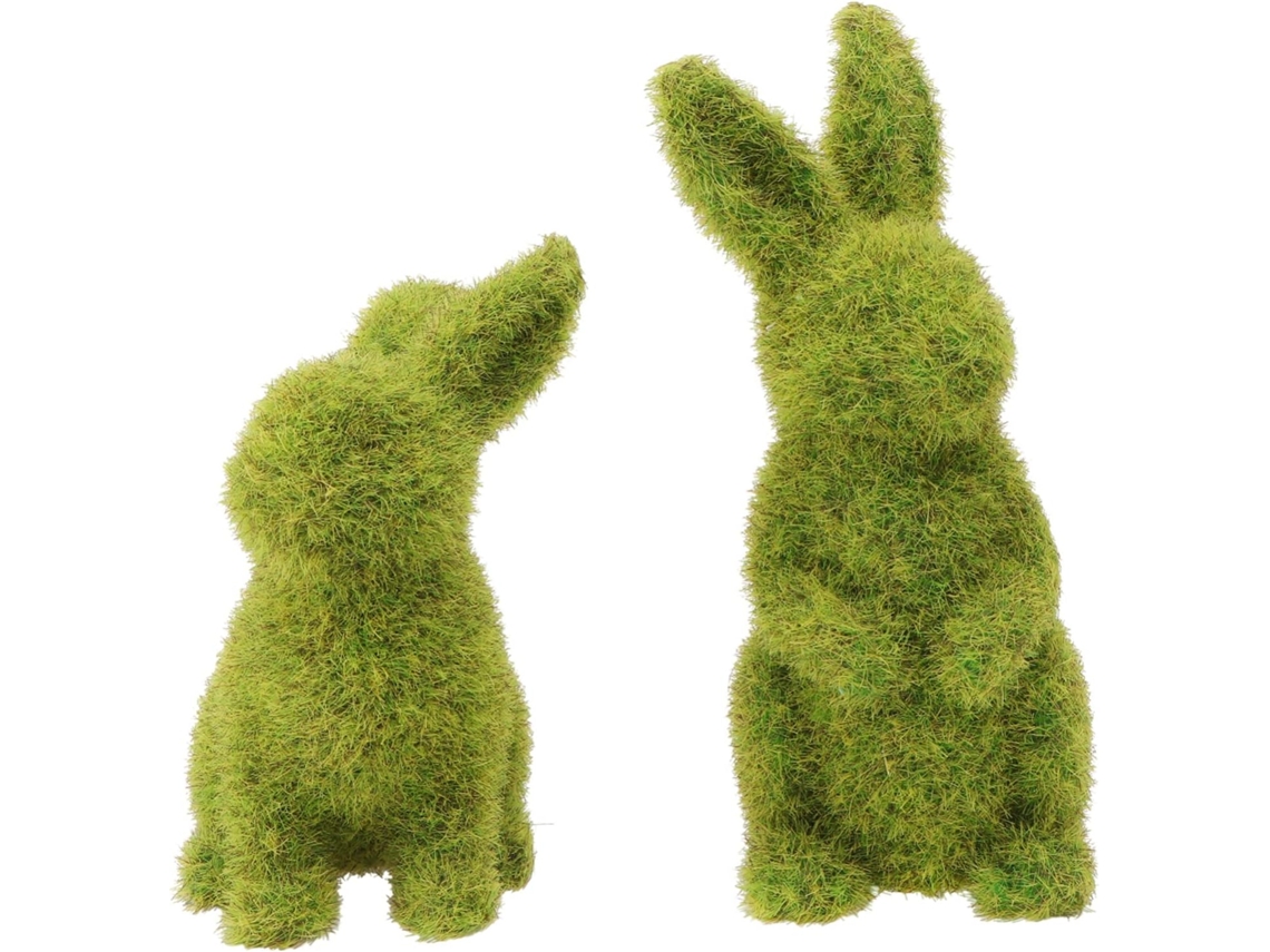 Kit de 2 Figuras Decorativas de Coelho Aveludado para a Páscoa, Que Podem Ser Usadas Sentadas Ou em Pé. para Decoração CHABERLU