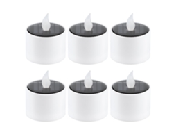 6 Velas LED Solar Decorativas, à Prova D'água, para Iluminação Residencial | S/MARCA