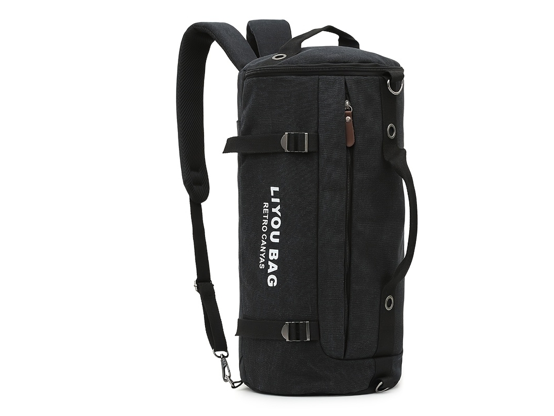 Mochila AQUAFORGE masculina de lona, multifuncional, carregável na mão, transversal ou em ombros
