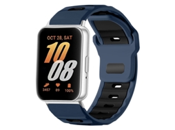 Pulseira Desportiva Em Silicone Para Samsung Galaxy Fit 3, Pulseira De Substituição Perfurada E Respirável Em Dois Tons Azul-cinza Panoona
