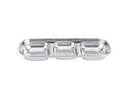 Prato De Molho De Três Grade De Aço Inox Para Cozinha
