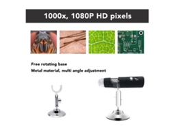 Microscópio Digital Wifi 1000x 1080p Led Para Celular E Pc