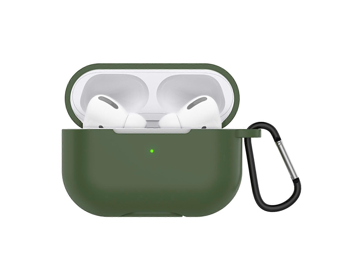 Capa protetora de silicone sólido para fones de ouvido AirPods Pro, com gancho GIECY (branca)