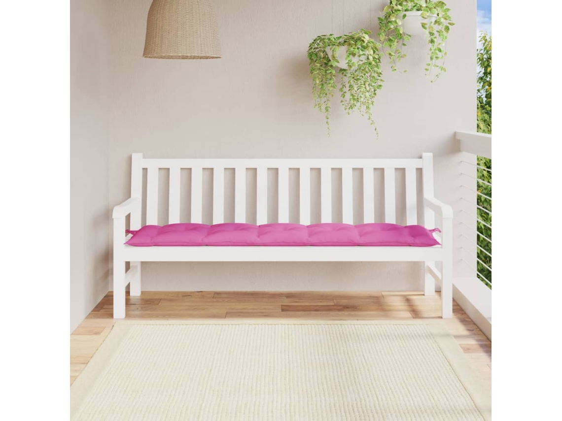 Vidaxl Almofadão P/ Banco De Jardim 180x50x7 Cm Tecido Oxford Rosa