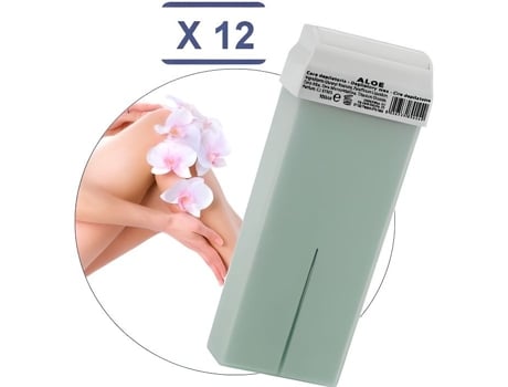 Mfb Provence® 12 Cartuchos De Cera Aloe Vera Para Depilação Com Bandas Sem Colofônia