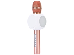 Microfone para Telefone Ouro Rosa EOOCOO (caixa de Som de Karaokê Bluetooth Sem Fio)