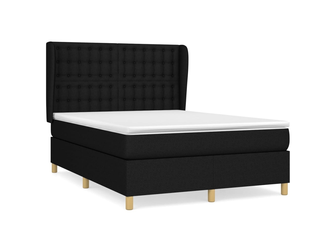 Box Spring Bed, Box Spring Beds Vidaxl Preto Tecido (140 X 200 Cm)