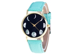 Relógio De Quartzo Com Pulseira De Couro Pu Para Casais, Mostrador Casual E Simples (menta)