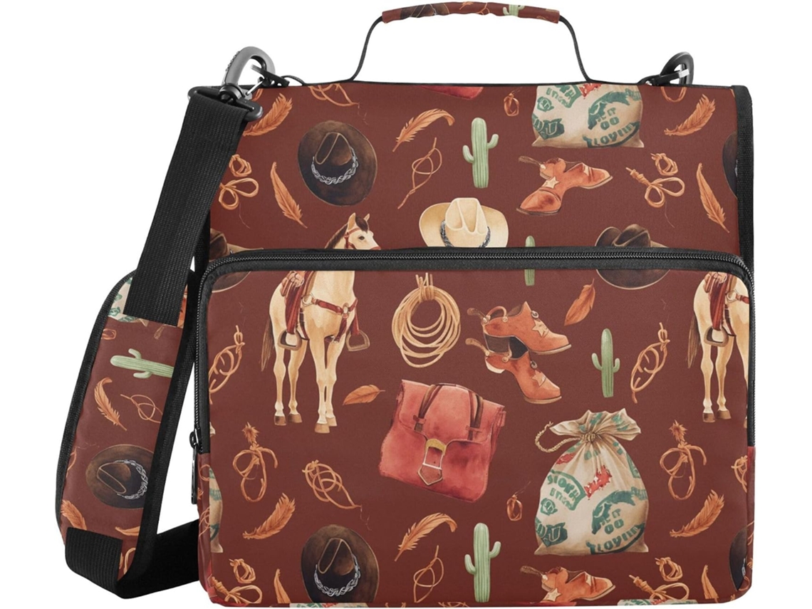 Pasta Organizadora Com Zíper E Alça, Vários Bolsos, 3, 8cm 1, 5 Polegadas, 3 Estojos Em Formato De Sino, Portfólio