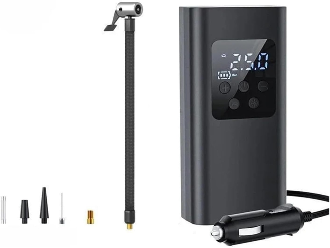 Inflador portátil de pneus de carro – Inflação rápida sem Fios/com Fios, adequado para carros e motocicletas.