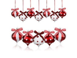 Adornos Natal Pintados Gotas Mistos 60 Conjuntos 12pcs