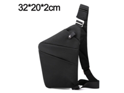 Mochila De Ombro Mochila De Peito Pequena À Prova D'água Antirroubo Preta*