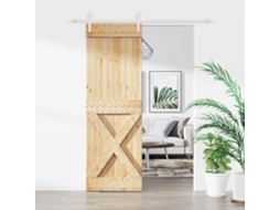 Vidaxl Porta Deslizante Natural E Branco 70 X 210 Cm