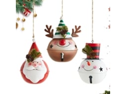 Decora o de Natal 3 Figuras Festivas Ador Veis Papai Noel para Meias Portas Galhos Uso Interno e Externo VAYOTOY