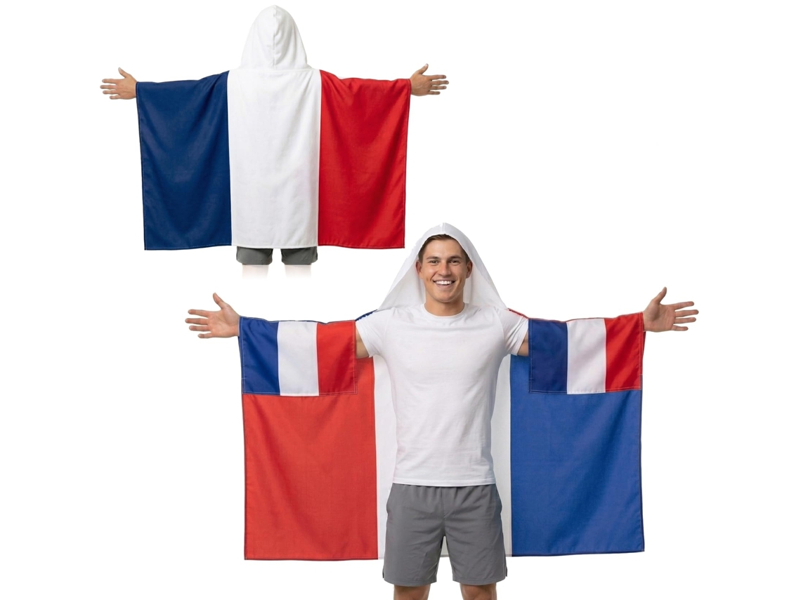 Kit Acessórios Torcedor Futebolcapa Bandeira França Tamanho Único , Artigos de Incentivo Esportivo (3×5 Pés)