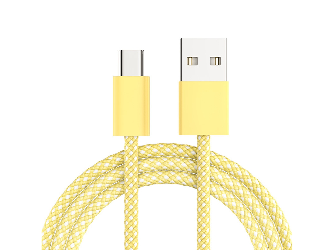 Cabo De Carregamento Usb Chrui Para Tipo-c, Compatível Com Dispositivos De Interface Tipo-c, 3 M (amarelo)