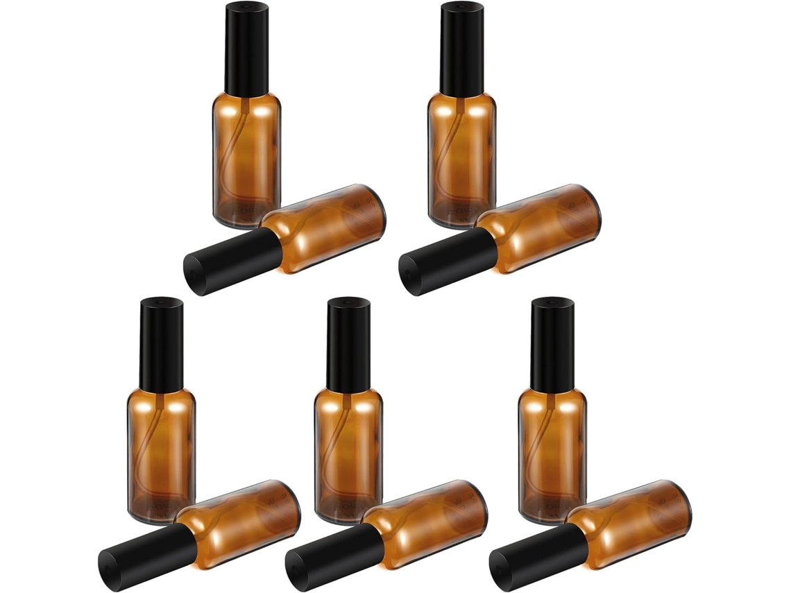 Conjunto De 10 Frascos De Perfume Spray Em Vidro Âmbar