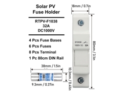 Laxiscreed Fusíveis Fotovoltaicos E Suportes Para Barras Compatíveis Com Dc De Design Cilíndrico