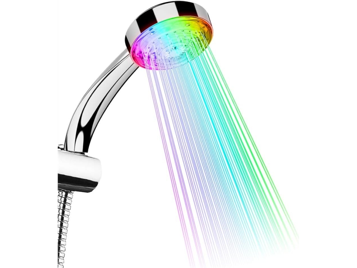 Chuveiro De Led Lijucai Com 7 Cores E Luz Vermelha Brilhante.