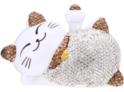 Enfeite Carro Forma Solar Feito Pvc Strass Decoração Criativa Brilhante Acessório Elegante Painel Estar Quarto GOKOCO