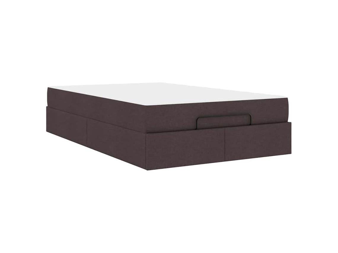 Conjunto 2 Estrutura Da Cama Vidaxl Bronzeado Tecido (120 X 190 Cm)