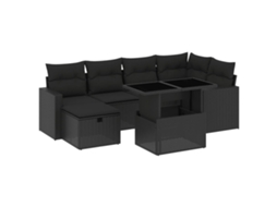Garden Sofa Set, Garden Sofa Sets Vidaxl Preto Rattan / Vime (n/a)