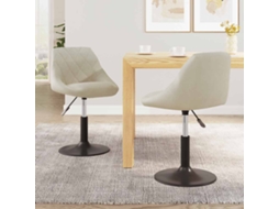 Vidaxl Cadeiras De Jantar Giratórias 2 Pcs Veludo Cor Creme