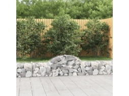 Vidaxl Cestos Gabião Arqueados 12pcs 200x30x40/60 Cm Ferro Galvanizado